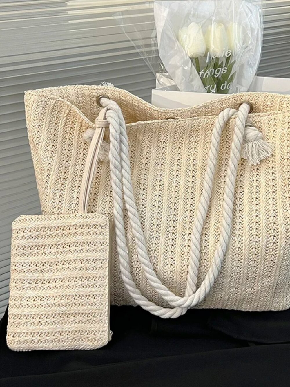 Summer Women Handbags Fashion Large Capacity Straw Tote Bag